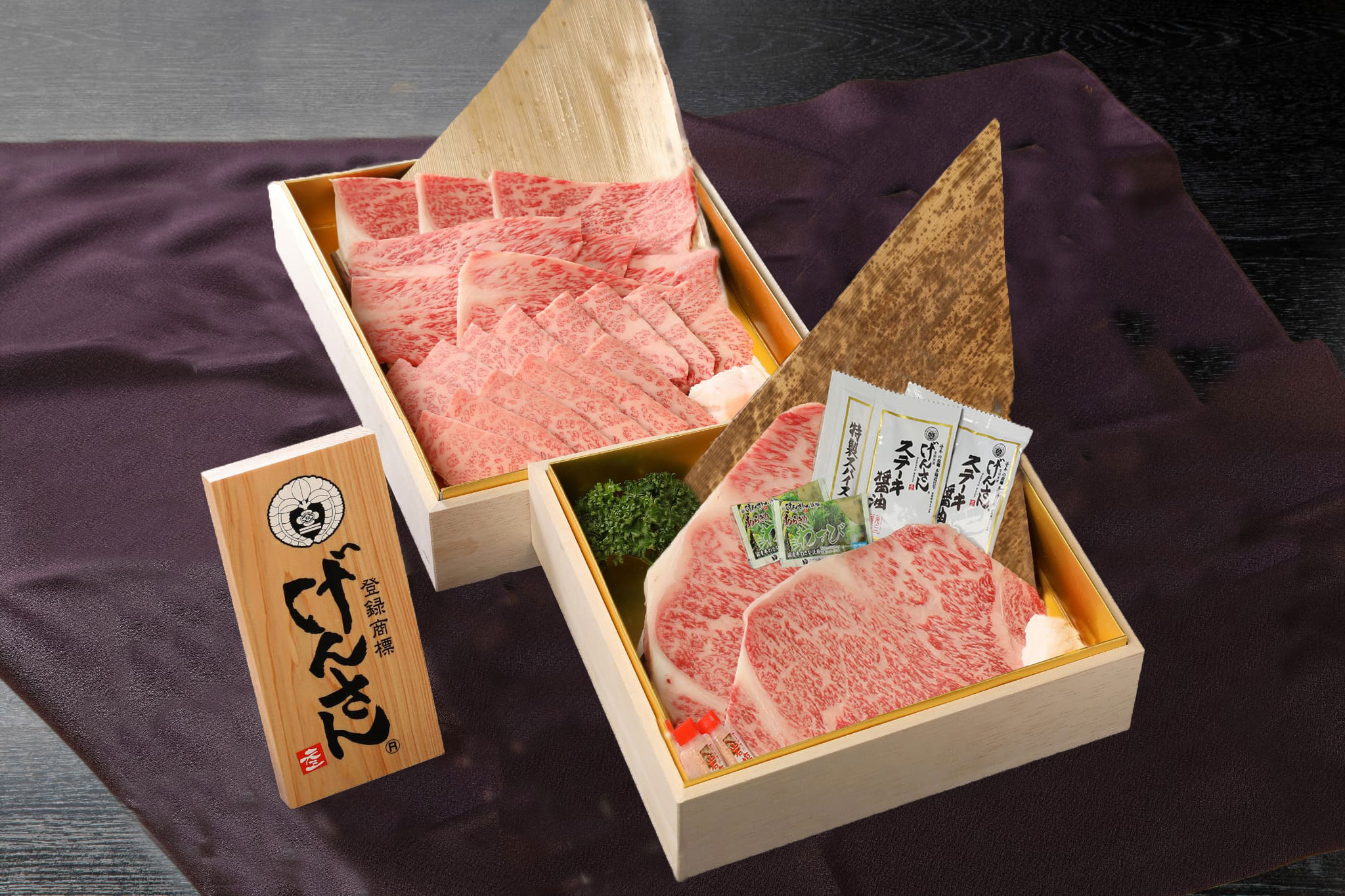 【ギフト】近江牛A5ランク 欲張り2種セット　焼肉用（ロース250g・カルビ250g）+サーロインステーキ(200g×2枚)