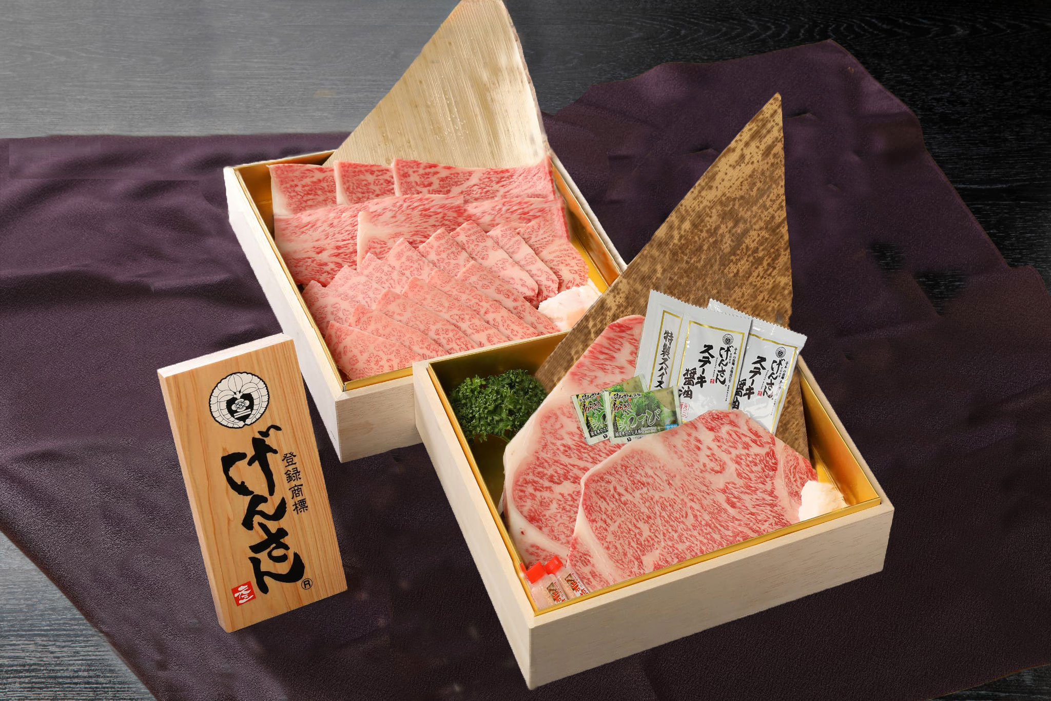 【ギフト】近江牛A5ランク 欲張り2種セット　焼肉用（ロース250g・カルビ250g）+サーロインステーキ(200g×2枚)