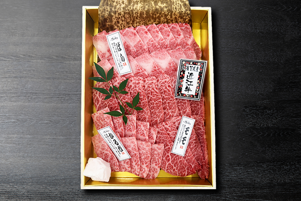 【2026中元・夏ギフト】近江牛A5ランク 焼肉用3種食べ比べ(カルビ・バラ・赤身) 500g