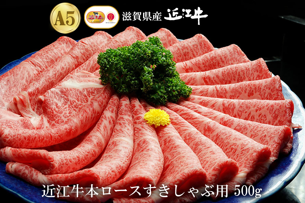 【eギフトカタログ専用商品】【FTコース】近江牛A5ランク本ロース すき焼き・しゃぶしゃぶ用 500g