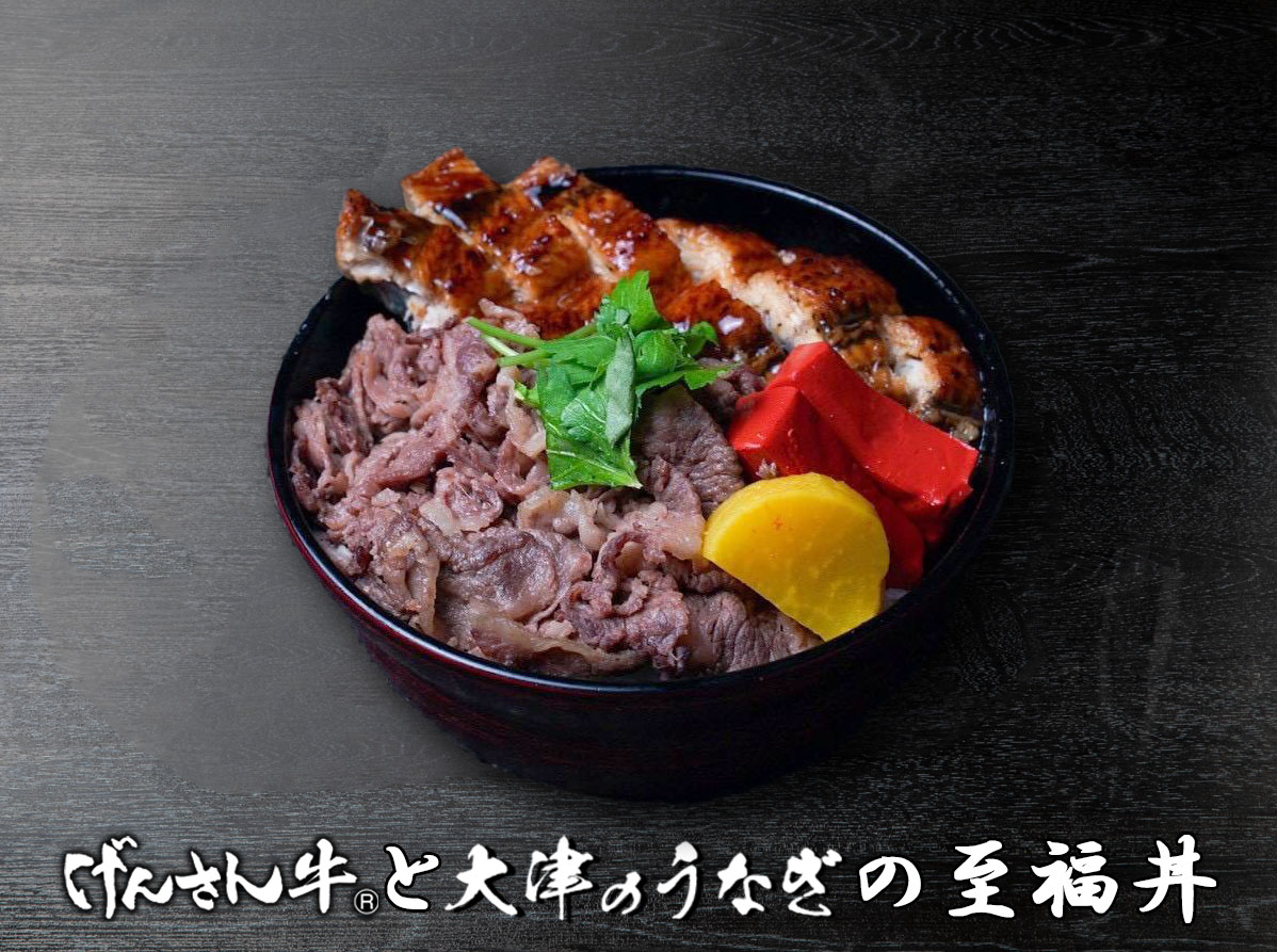 げんさん牛と大津うなぎの至福丼